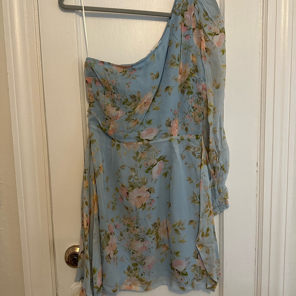 Yumi Kim Sky Blue Floral Slip Dress